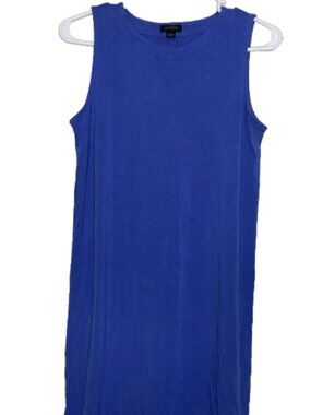 J. Jill XS Solid Blue Women's Tank Top Shirt Dress Knee Length